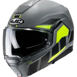 MC Flip Up hjelm – HJC I100 Beis MC3HSF Grå/Fluo