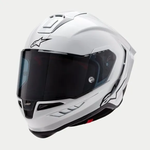 MC-hjelm fullface – Alpinestars Supertech R10 Hvid Carbon