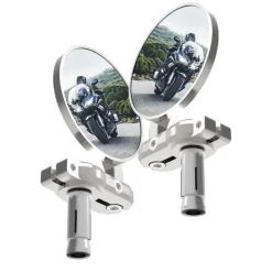 MC-Spejl – Oxford Bar End Mirrors Sølv OX578