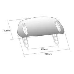 MC-Vindskærm – Puig Justerbar Klar 90×220 MM
