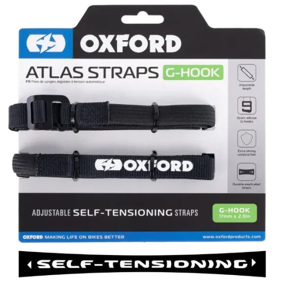 Oxford – Atlas G-Hook 17mm x 2.0M Black (Pair) OX303