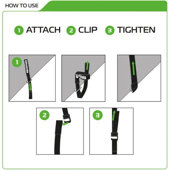 Oxford – Atlas G-Hook 17mm x 1.2M Black (Pair) OX300